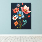 Toile Fleurs Abstraites (Insitu (Plancher de Bois))