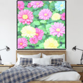 Toile Fleurs Abstraites (Insitu(Chambre))