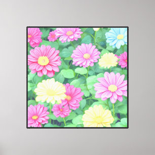 Toile Fleurs Abstraites