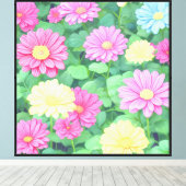 Toile Fleurs Abstraites (Insitu (Plancher de Bois))