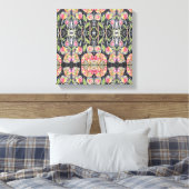 Toile Fleurs Abstraites en Techniques Mixtes (Insitu(Chambre))