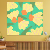 Toile Fleurs Abstraites Rétro (Insitu(Salon))