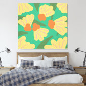 Toile Fleurs Abstraites Rétro (Insitu(Chambre))