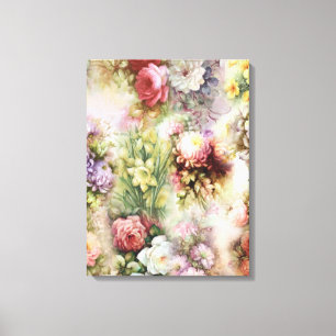 Toile Fleurs Anciennes