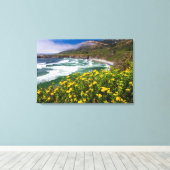 Toile Fleurs Au-Dessus De La Plage De Sable Dollar (Insitu (Plancher de Bois))