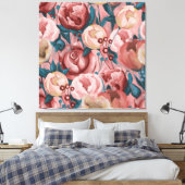 Toile Fleurs beiges (Insitu(Chambre))