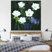 TOILE FLEURS BLANCHES BOUGIES (Insitu(Chambre))