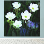 TOILE FLEURS BLANCHES BOUGIES (Insitu (Plancher de Bois))