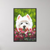 Toile Fleurs blanches et roses (Recto)