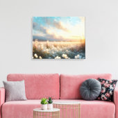 Toile Fleurs blanches sous un beau ciel (Insitu(Salon))
