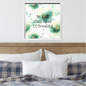 Toile Fleurs blanches vertes (Insitu(Chambre))