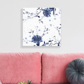 Toile Fleurs bleues (Insitu(Salon))