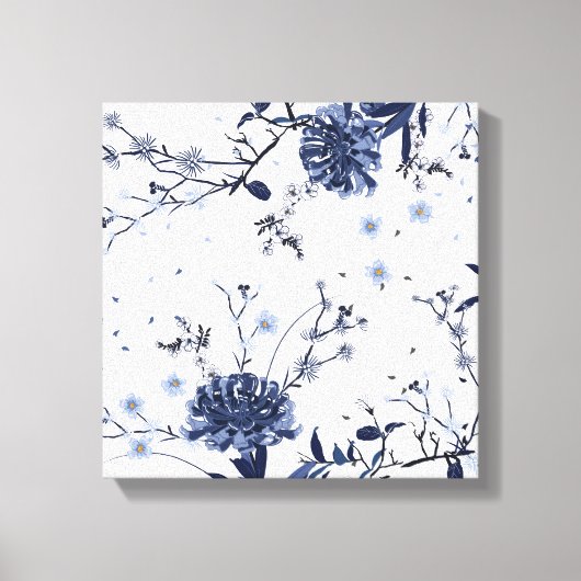 Toile Fleurs bleues (Recto)