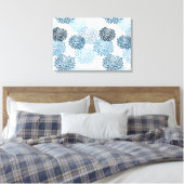 Toile Fleurs Bleues Chic (Insitu(Chambre))