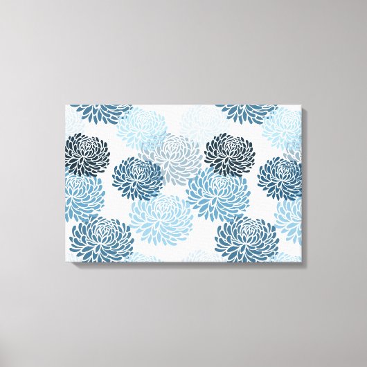 Toile Fleurs Bleues Chic (Recto)