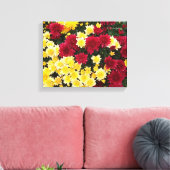 Toile Fleurs Chrysanthème d'automne en or rouge (Insitu(Salon))