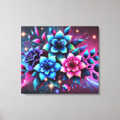 Toile Fleurs colorées 3D (Recto)