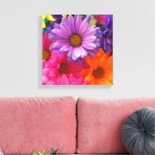 Toile Fleurs colorées Faisières Canvas simple (Insitu(Salon))
