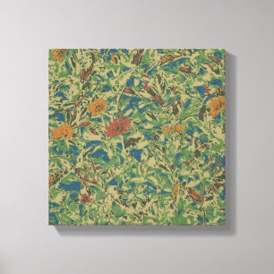 Toile Fleurs contre le motif de camouflage de feuille