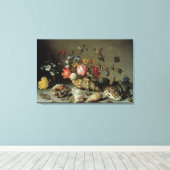 Toile Fleurs, coquilles et insectes Balthasar van der As (Insitu (Plancher de Bois))