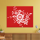 Toile Fleurs coupées en papier ・ Double Bonheur (Insitu(Salon))