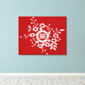 Toile Fleurs coupées en papier ・ Double Bonheur (Insitu (Plancher de Bois))