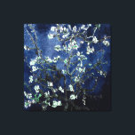 Toile Fleurs d'amandier de Van Gogh Bleu Minuit<br><div class="desc">Fleurs d'amandier par Vincent Van Gogh
modification de couleur copyright 2sweet4wordsDesigns/ PureVintage Love

Obtenez la beauté des Fleurs d'amandier de Van Gogh dans les couleurs qui correspondent à votre maison. 

vincent van gogh,  van gogh,  fleurs d'amandier,  fleurs,  floral,  joli,  beau, </div>