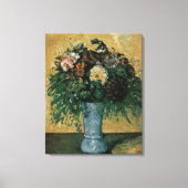 Toile Fleurs dans un Vase Bleu par Paul Cezanne Art Vint (Recto)