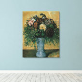Toile Fleurs dans un Vase Bleu par Paul Cezanne Art Vint (Insitu (Plancher de Bois))