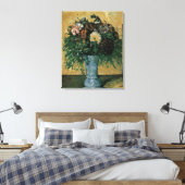 Toile Fleurs dans un Vase Bleu par Paul Cezanne Art Vint (Insitu(Chambre))