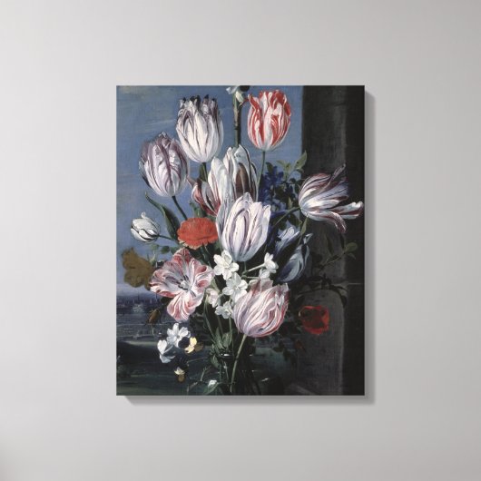 Toile Fleurs dans un vase de cristal, 1652 (Recto)