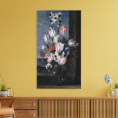 Toile Fleurs dans un vase de cristal, 1652 (Insitu(Salon))