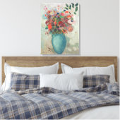 Toile Fleurs dans un vase turquoise, vers 1912 (Insitu(Chambre))