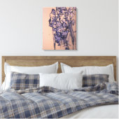 Toile Fleurs dans une lumière rose (Insitu(Chambre))