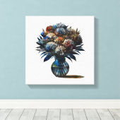 Toile Fleurs dans Vase (Insitu (Plancher de Bois))