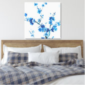Toile Fleurs d'Aquarelle Bleue Delicate Belle (Insitu(Chambre))