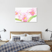 Toile Fleurs d'aquarelle rose exotique (Insitu(Chambre))