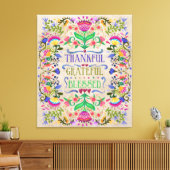 Toile Fleurs d'art populaire de Boho moderne | Béni (Insitu(Salon))