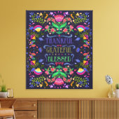 Toile Fleurs d'art populaire | Remerciements bénis (Insitu(Salon))