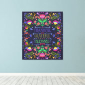 Toile Fleurs d'art populaire | Remerciements bénis (Insitu (Plancher de Bois))