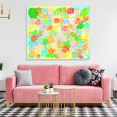 TOILE FLEURS D'ASTER & CONE & COULEUR D'EAU TROPICALE FE (Insitu(Salon))