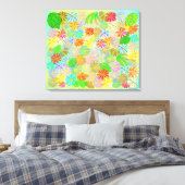 TOILE FLEURS D'ASTER & CONE & COULEUR D'EAU TROPICALE FE (Insitu(Chambre))