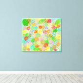 TOILE FLEURS D'ASTER & CONE & COULEUR D'EAU TROPICALE FE (Insitu (Plancher de Bois))