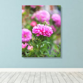 Toile Fleurs d'Asters roses (Insitu (Plancher de Bois))
