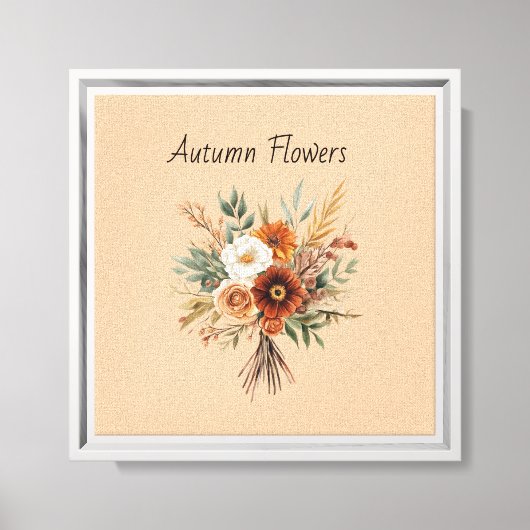 Toile Fleurs d'Automne (Recto)