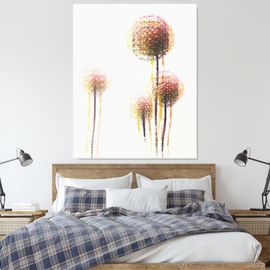 Toile Fleurs d'automne Abstraites modernes #2 (Insitu(Chambre))