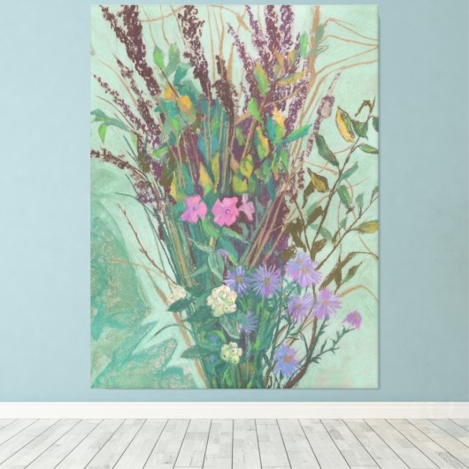 Toile "Fleurs d'automne" extra grand (Insitu (Plancher de Bois))