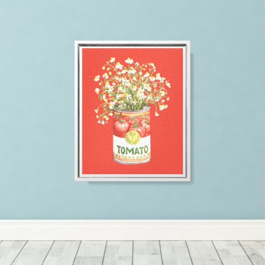 Toile Fleurs de boîte de tomates (Insitu (Plancher de Bois))