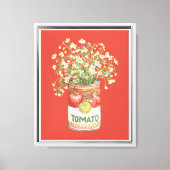 Toile Fleurs de boîte de tomates (Recto)