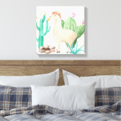 Toile Fleurs de cactus de lama du désert Nature (Insitu(Chambre))